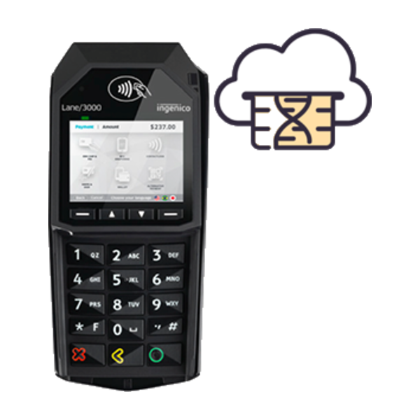 Ingenico Lane/3000 Cloud, a very compact countertop PIN pad terminal