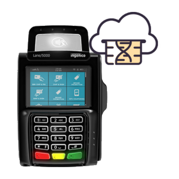 Ingenico Lane/5000 Cloud, a customer-facing multilane checkout terminal